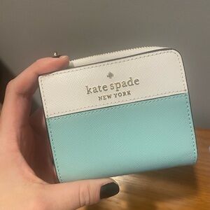 Kate Spade White and Blue Wallet